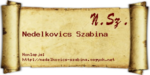Nedelkovics Szabina névjegykártya
