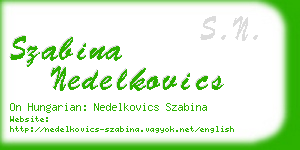 szabina nedelkovics business card